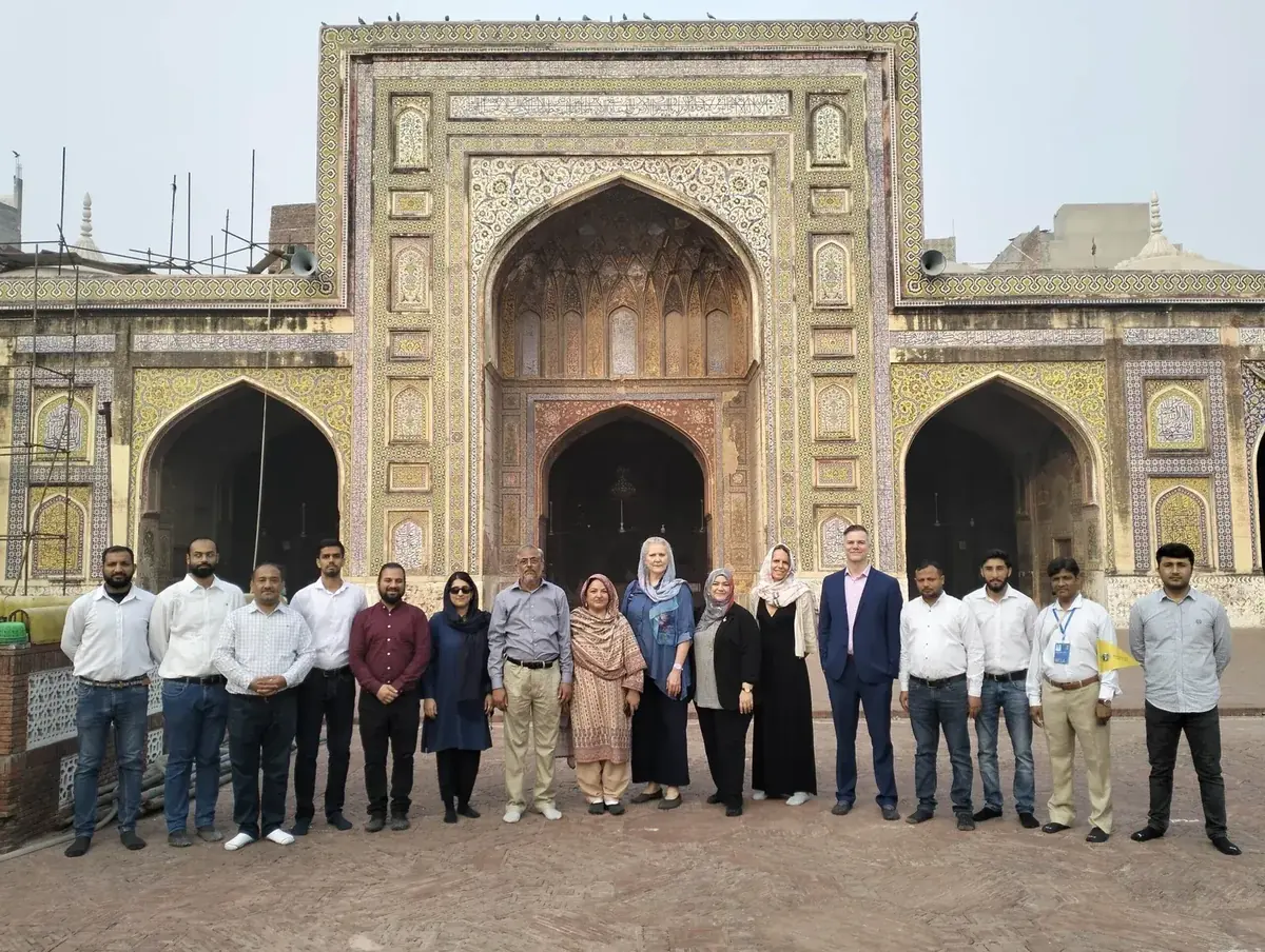 International guests on a guided heritage visit in historic Lahore