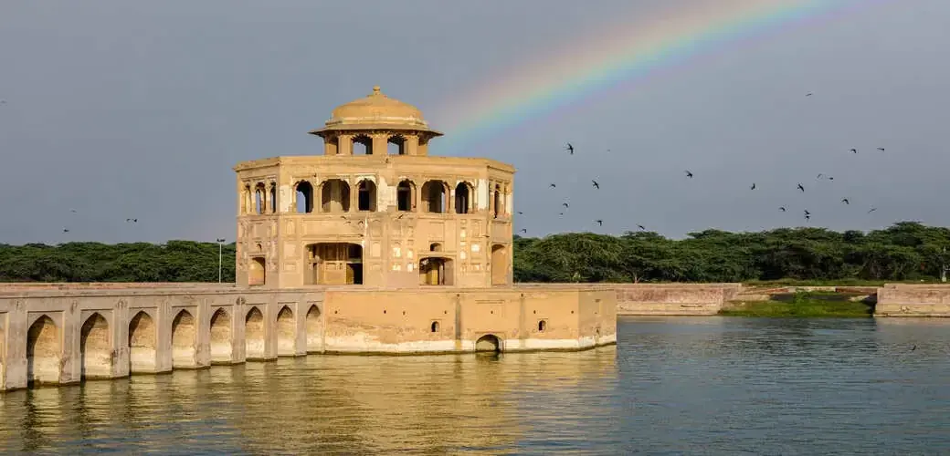 Hiran Minar and its Mughal water pavilion near Sheikhupura