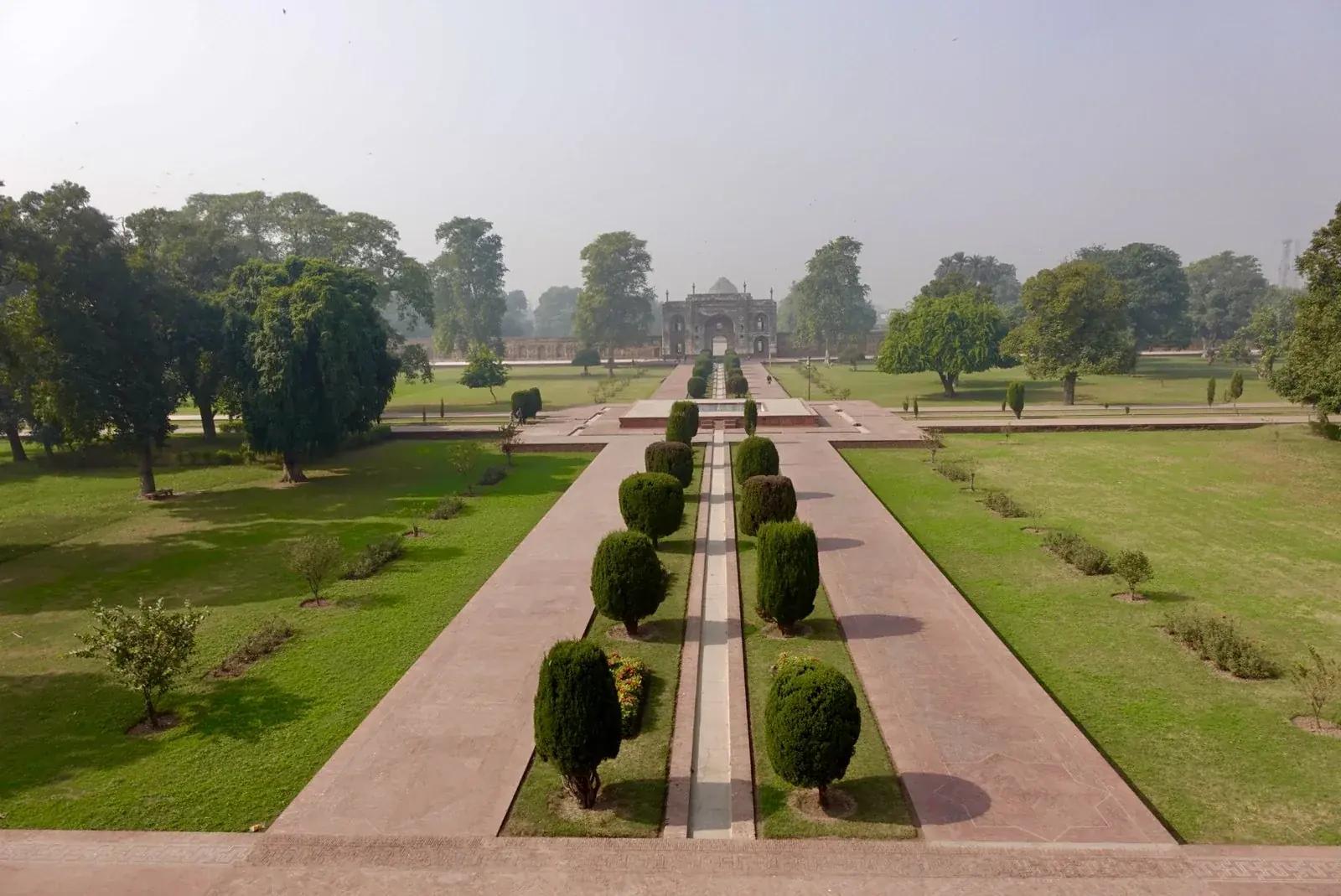 Formal gardens at Jahangir Tomb in Lahore