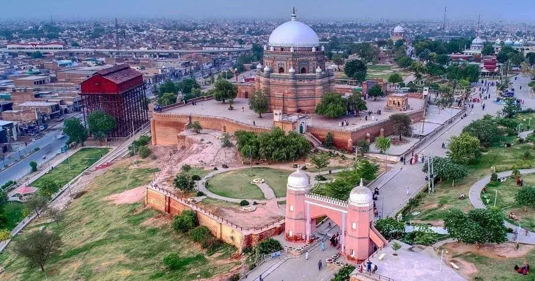 Historic shrine complex in Multan on a Punjab cultural journey